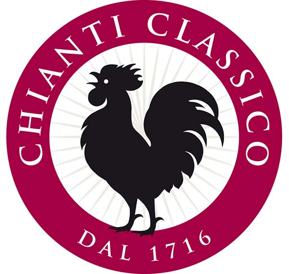 Hane-logoet, der findes på hver eneste flaske Chianti Classico.