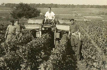 Det gamle foto fra Domaine Poisot vidner om et vinhus, der har været i famliens eje i flere generationer. Foto: Domaine Poisot.